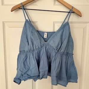 BP NWT woven Babydoll Camisole blue blouse size XL